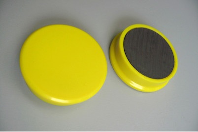 Weitere, Haftmagnet D36 gelb, Büromagnet Haftstark | ? 4 cm | 10 Stück