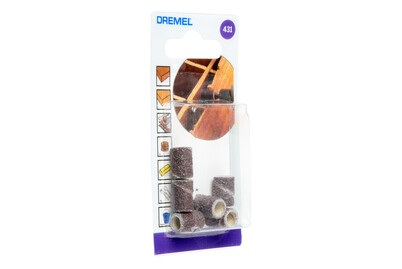 Dremel, Dremel 431 2615043132 Schleifhülse Körnung 60 (Ø) 6.4 mm 6 St., Dremel Schleifband Nr. 431 | K60 | ? 6.4 mm | 6 Stück
