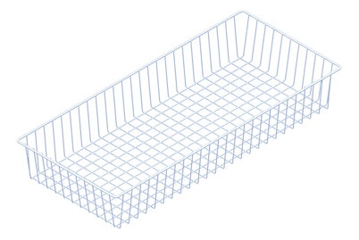 Element-System, Drahtkorb mit Trägern weiss, ELEMENTSYSTEM Drahtkorb 800 x 350 120 mm weiss Regalsysteme