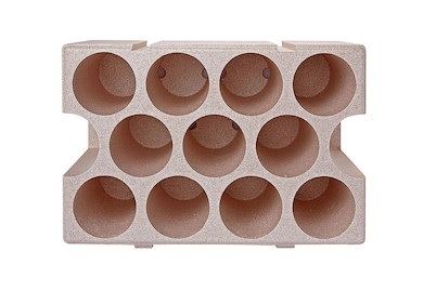Weitere, Styr-Flaschengestell 12 Fl. beige, Casavino Styropor-Flaschengestell Beige | 23 × 30 × 46 cm | max. 12 Flaschen