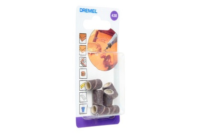 Dremel, Dremel 438 2615043832 Schleifhülse Körnung 120 (Ø) 6.4 mm 6 St., Dremel Schleifband 438 | K120 | 6 Stück