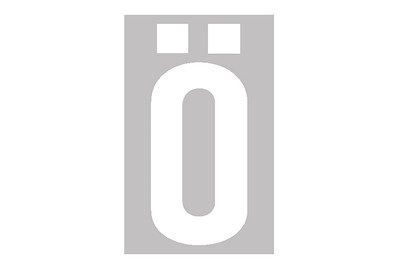 Weitere, Folienbuchstabe Ö 30mm weiss, Folienbuchstabe Weiss | 3 cm