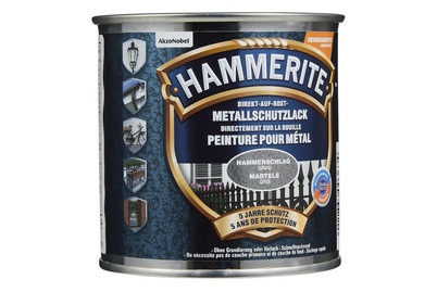 HAMMERITE, HAMMERITE Metall-Schutzlack, Hammerite Metallschutzlack Hammerschlag Grau 250 ml