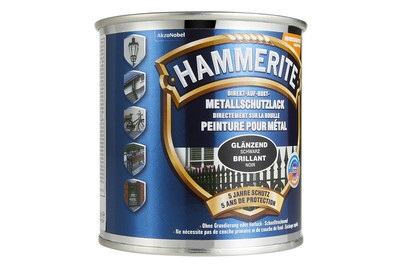 HAMMERITE, HAMMERITE Metallschutzlack, Hammerite Metallschutzlack Hochglanz Schwarz 250 ml