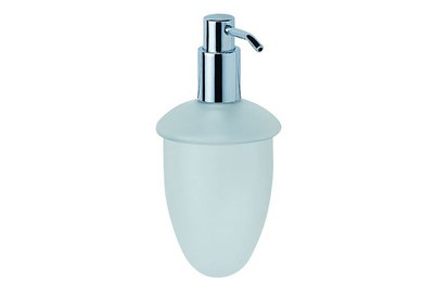 Diaqua, DiAqua Seifenspender weiss Messing, Diaqua Seifenspender mit Metallpumpe Weiss Frosted-Chrom | 17 × 7.8 × 7.8 cm