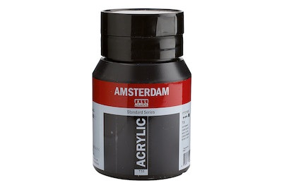 Amsterdam, Amsterdam Acrylfarbe Standard, Talens Akrylfarbe Amsterdam, schwarz, 735, (500ml)
