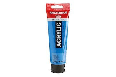 Amsterdam, Amsterdam Acrylfarbe Standard Serie, Talens Acrylfarbe Amsterdam, prim.zyan, 17095722, (120ml)