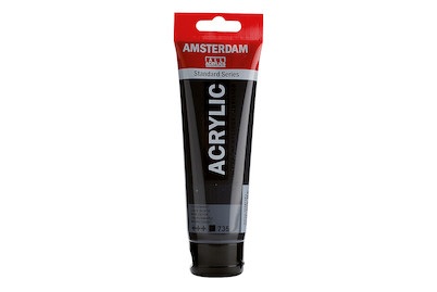Amsterdam, Amsterdam Acrylfarbe Standard, Talens Acrylfarbe Amsterdam, ox.schwarz, 17097352, (120ml)