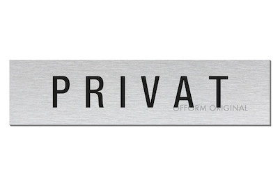 Weitere, Alu-Schild Privat, Alu-Schild Privat | 16 × 4 cm