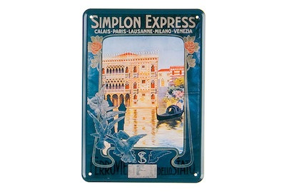 undefined, Werbe-Blechschild Simplon Express, Münder Email Schild Simplon Express | 15 × 10 cm