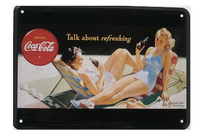 Münder Email, Schild Coca Cola Talk about, Münder Email Schild Coca-Cola Talk About | 15 × 10 cm