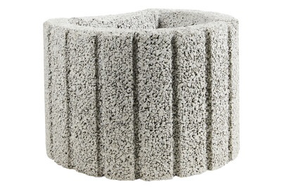 undefined, Böschungsstein HALBRUND, Böschungsstein Ronda Grau | 30 × 23 × 20 cm