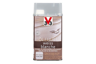 V33, V33 Pflegeöl für Holzmöbel, V33 Möbel-Öl Weiss | 0.5 l