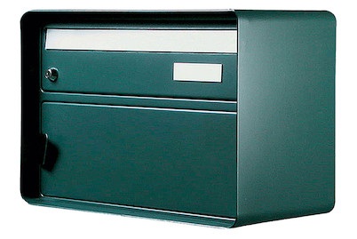 Huber, Briefkasten Leysin, Huber Briefkasten Leysin Grün-Metallic | 40 × 31 × 31 cm