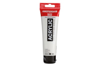 Amsterdam, Amsterdam Acrylfarbe Standard, Talens Acrylfarbe Amsterdam, titanweiss, 17091052, (120ml)