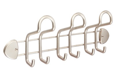 Siro, Garderobenleiste 6ervernick. 1464-360ZN4, Siro Garderobenleiste mit 6 Haken Vernickelt | 36 cm