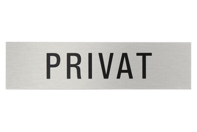 Weitere, Alu-Schild Privat, Alu-Schild Privat | 16 × 4 cm