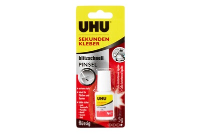 UHU, Uhu Sekundenkleber blitzschnell Pinsel, Uhu Sekundenkleber Pinsel, 45545, (5g)