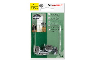 FIX-O-MOLL, fix-o-moll Möbelzubehör Henda, Fix-O-Moll Parkettgleiter | 2 cm | 4 Stück