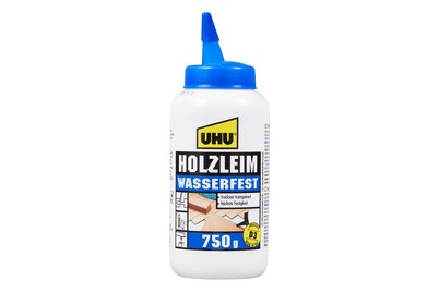 UHU, Holzleim, wasserfest, 750 g Flasche mit Dosierspitze, UHU Kleber Holzleim Wasserfest 1 Stück, Transparent