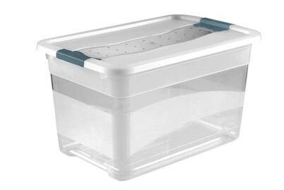 keeeper, keeeper Kristallbox Konrad 52 l, Aufbewahrungsbox CORNELIA durchsichtig 39.5x59.5x34cm