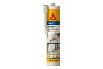 SIKA, SIKA Bau- und Sanitärsilikon, Sika Silikon Sikasil-C 300 ml, Hellgrau