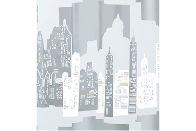 Spirella, Duschvorhang Skyline 180x200cm silver, Spirella Duschvorhang Skyline Silver | 180 × 200 cm