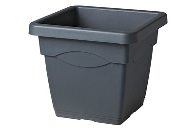 Teraplast, Gefäss Quadro 38x38x33 anthrazit, Teraplast Pflanzgefäss Quadro Anthrazit | 38 × 38 × 33 cm | 25 l