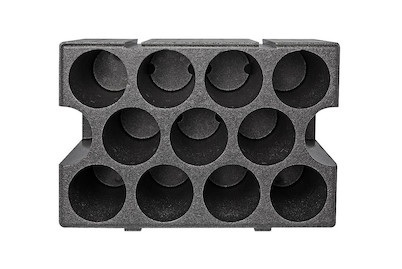 Markenlos, Styropor-Flaschengestell schwarz, Casavino Styropor-Flaschengestell Schwarz | 24 × 30.1 × 45.5 cm | 12 Flaschen