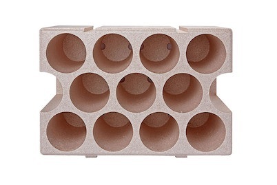 Weitere, Styr-Flaschengestell 12 Fl. beige, Casavino Styropor-Flaschengestell Beige | 23 × 30 × 46 cm | max. 12 Flaschen