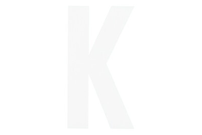 Weitere, Folienbuchstabe K 60 mm weiss, Folienbuchstabe Weiss | K | 60 mm