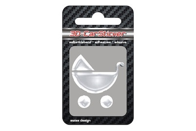 3D Car Sticker, 3D Car Sticker Kinderwagen, 3D Car Sticker Chrom