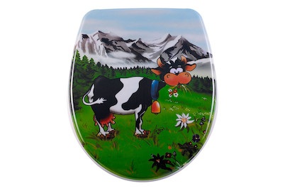 Diaqua, DiAqua WC Sitz Nice Slow-Mo. Cow, Diaqua WC-Sitz Nice Slow Down Kuh | 40.5 × 37.5 cm