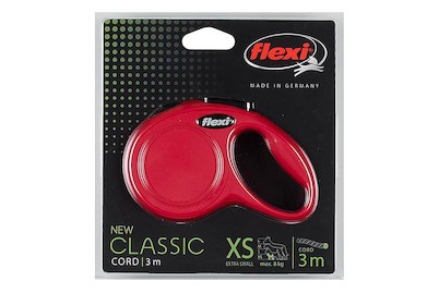 flexi, Flexi New Classic XS rot 3m, Flexi New Classic Seil rot XS, 3 m, 8 kg
