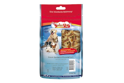 SwissDog, SwissDog Snack Sandwich Poulet & Fisch 130g, SwissDog Snack Sandwich Poulet & Fisch 130g