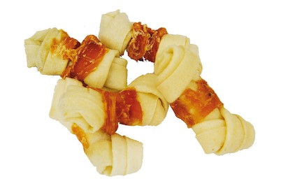 SwissDog, SwissDog Kauknoten mit Hühnerbrust 400g Hunde Leckerli, SwissDog Kauknoten mit Hühnerbrust 400g