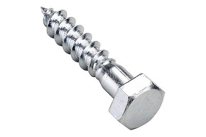 Qualité&Prix, 6-kant Holzschr verzinkt 8x50, Qualité & Prix Sechskant-Holzschraube Verzinkt | 8 × 50 mm | 2 Stück