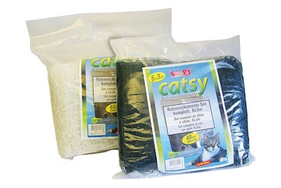 swisspet, SwissPet Catsy Katzenschutznetz-Komplett-Set 8x3m oliv, Swisspet Catsy Katzennetz 8x3m olive