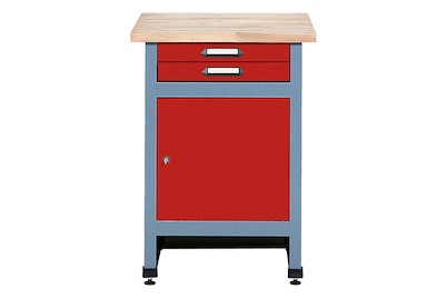 Küpper, Beistelltisch 2 Schubladen / 1 Tür, Küpper Beistelltisch mit 2 Schubladen und 1 Tür | 60 × 60 × 84 cm