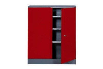Küpper, Schrank rot 3 Einlegeböden, Küpper Schrank Rot | 91 × 110 × 45 cm