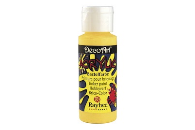Rayher, Acrylic-Bastelfarbezitrone, 59 ml, Acrylic-Bastelfarbe zitrone 59ml