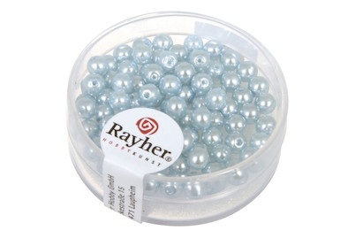 Rayher, Renaissance Glaswachsperlen,4mmø,hellbla, Rayher Renaissance Glaswachsperlen | 4 mm | 85 Stück