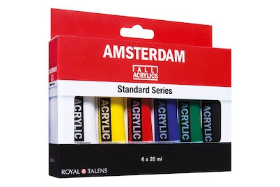 Amsterdam, Amsterdam Acrylfarbe Standard Serie, Talens Amsterdam Starter Set, 17820406, (6 x 20ml)