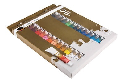 Qualité&Prix, Coop KünstlerfarbenSet Öl 24 x 12 ml, Qualité & Prix Ölfarben Künstler-Set | 24 Farben × 12 ml