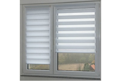 Sun + Shadow, Duo-Rollo Stripe120x160CM weiss, DUO Rollo Stripe, 120 x 160 cm, weiss