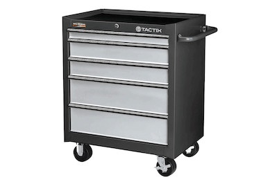TACTIX, Tactix Werkstattwag. mit 5 Schubladen, Tactix Werkstattwagen mit 5 Schubladen | 82 × 68 × 46 cm