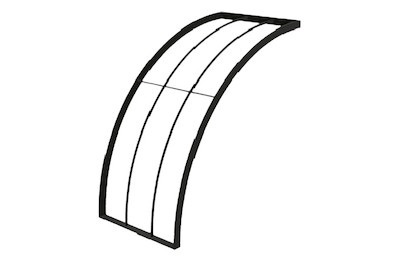 Old Garden, Old Garden Halbbogen 90° rost, Old Garden Halbbogen 90° Edelrost | 2.5 × 38 × 98.5 cm