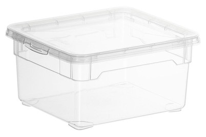 Rotho, Rotho Box Clear 2L Small, Rotho Box Clear ohne Deckel | 16 × 9 × 19 | 2 l