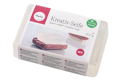 Rayher, Kreativ-Seife, transparent, Block 600g, Kreativ-Seife 600g