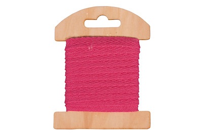 Rayher, Baumwollband, pink, 1cm, SB-Karte 3m, 